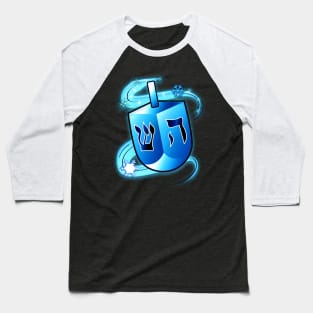 Spinning Hanukkah Dreidel Baseball T-Shirt